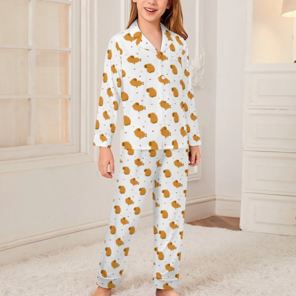 Full Length Sleepwear Unisex Kids Pyjamas Sets