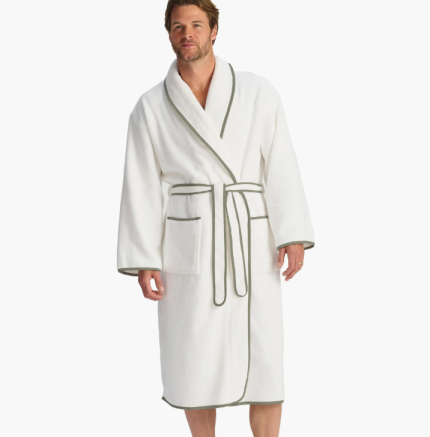Men Boundary Piped Edge Luxury Robes